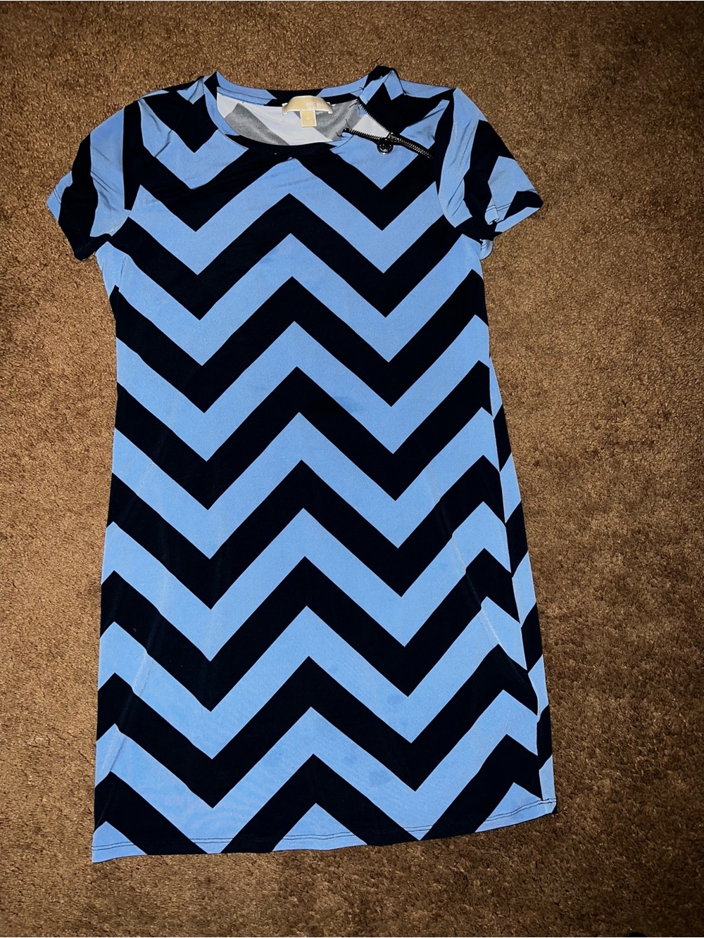 MICHAEL Michael Kors Blue  Chevron Shift Dress